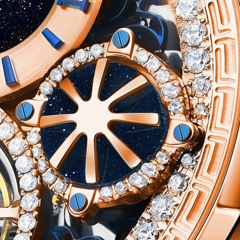 Montre Tourbillon Manuel Globe 3D Saphir Cuir Homme – CLEVI Paris