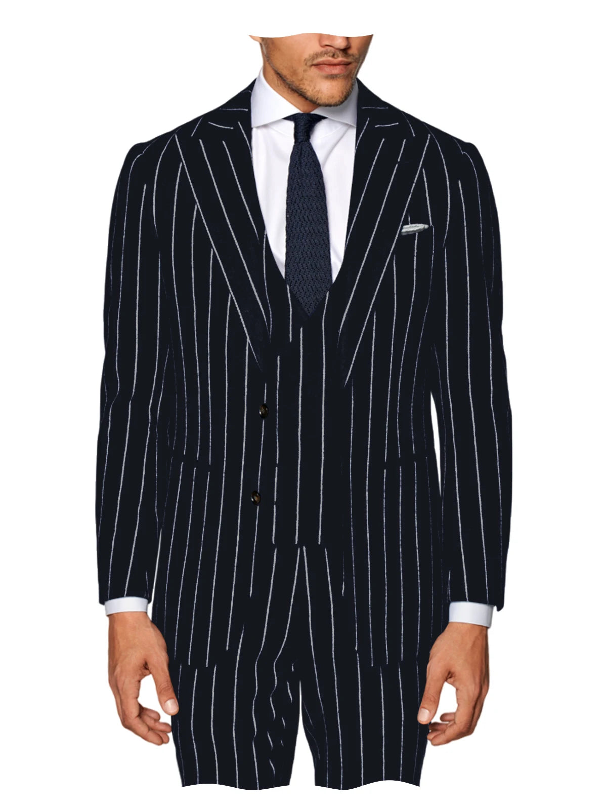 Costume homme 3 pièces à rayures – CLEVI Paris