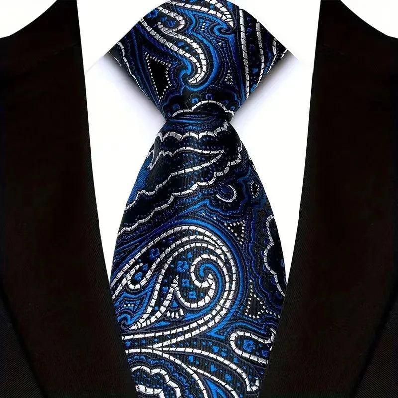 Cravate homme motif paisley 145 cm – CLEVI Paris