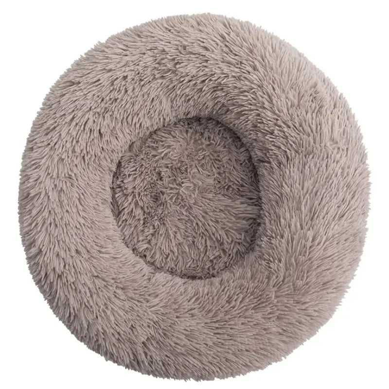 Panier rond chien et chat en peluche 40–90 cm – CLEVI Paris