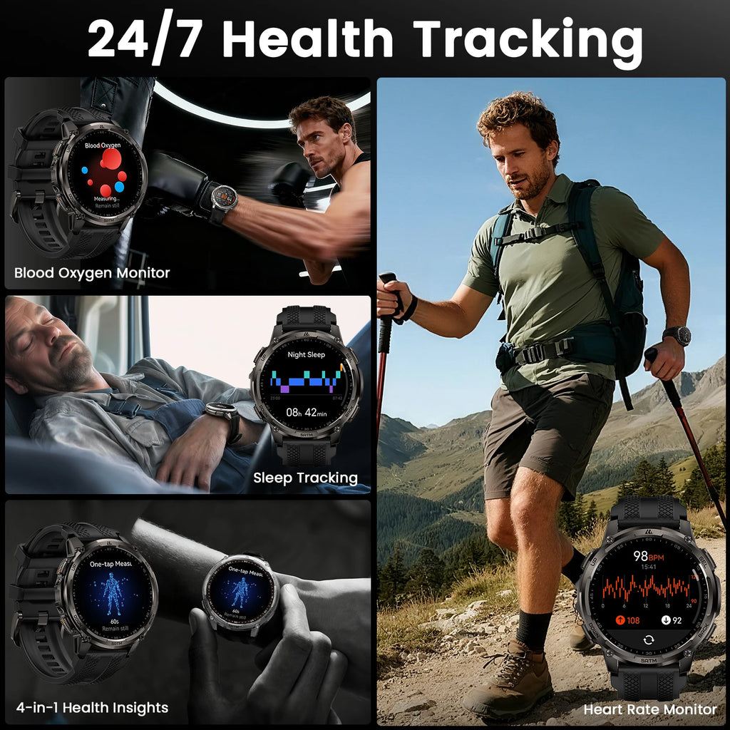 Montre KOSPET TANK T4C GPS et lampe LED – CLEVI Paris