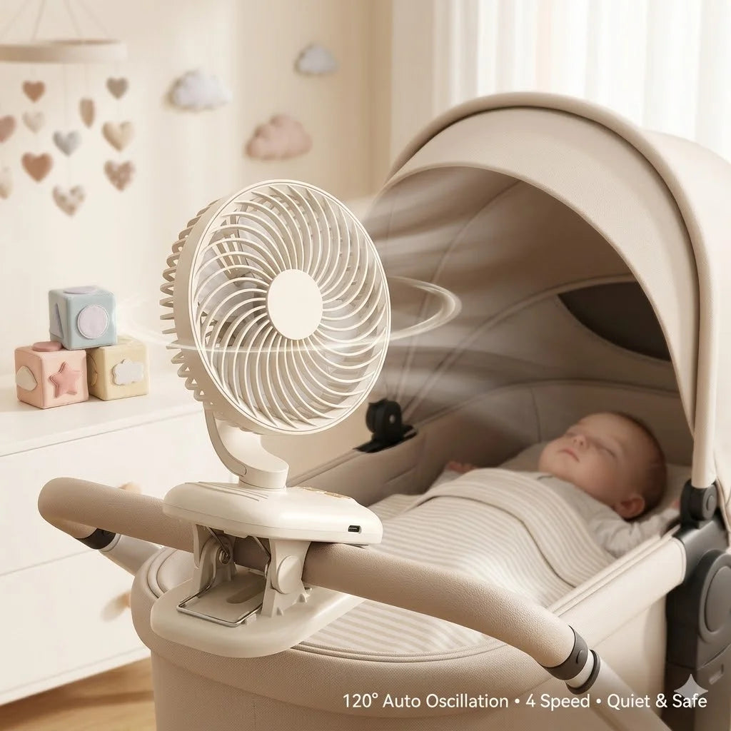 Ventilateur à pince oscillant F168 – CLEVI Paris