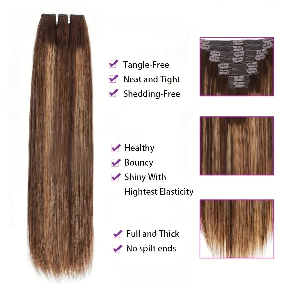 Extensions Clip-In Cheveux Humains Brésiliens – CLEVI Paris