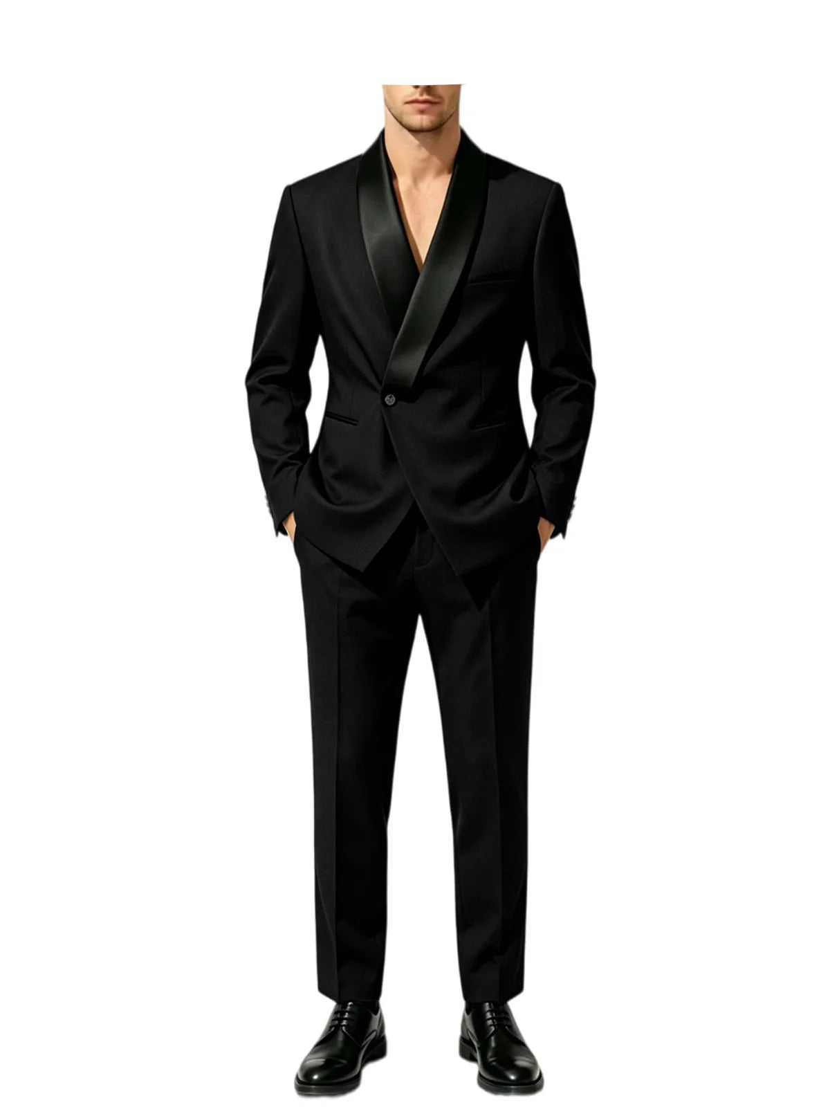 Smoking homme 2 pièces à revers châle – CLEVI Paris