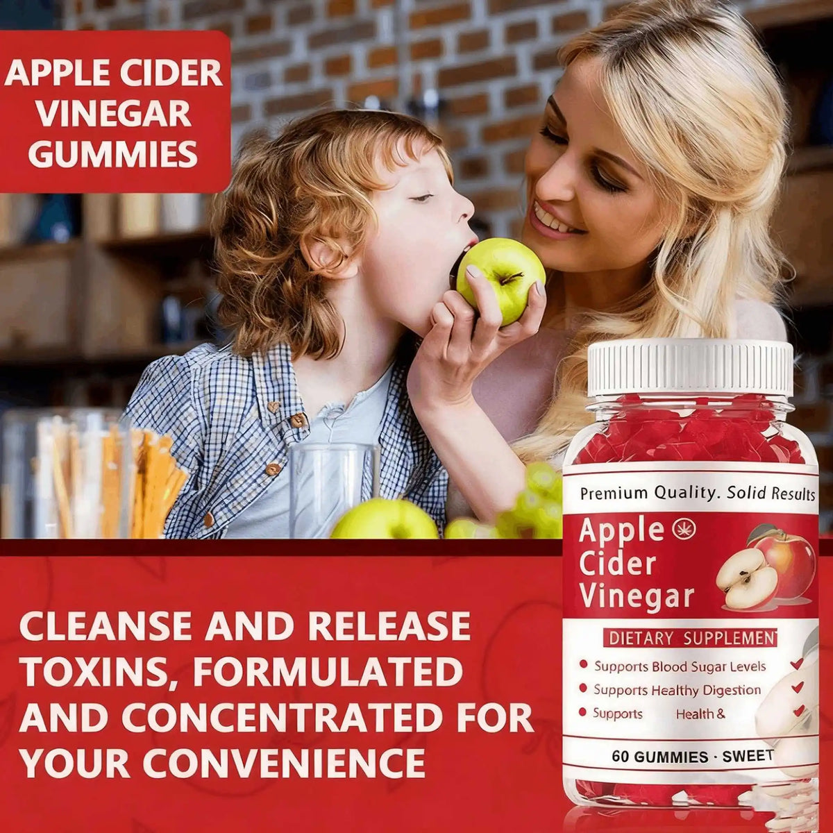 Vinaigre de cidre et B12, 60 gommes – CLEVI Paris