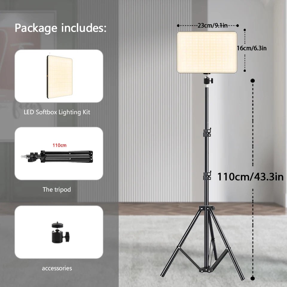 Éclairage LED BTFOOR avec trépied 110/160 cm – CLEVI Paris