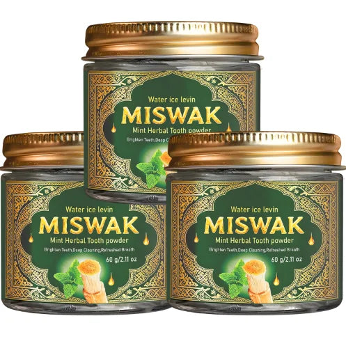 Poudre dentifrice à la menthe Miswak – CLEVI Paris