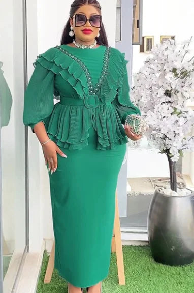 Robe longue africaine élégante femme – CLEVI Paris