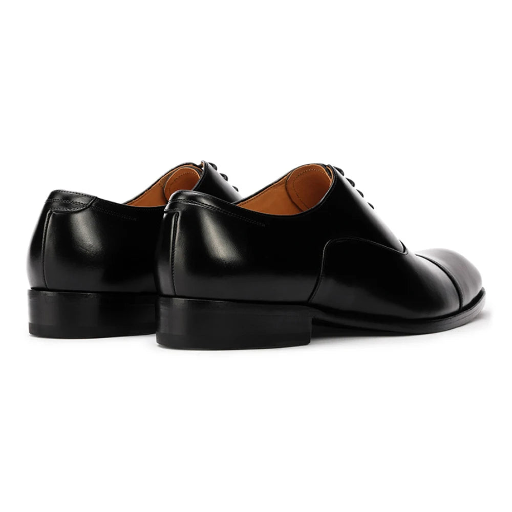 Oxford Premium Cuir de Veau Bout Rond Lacets Imperméable Business Mariage 2 Coloris – CLEVI Paris