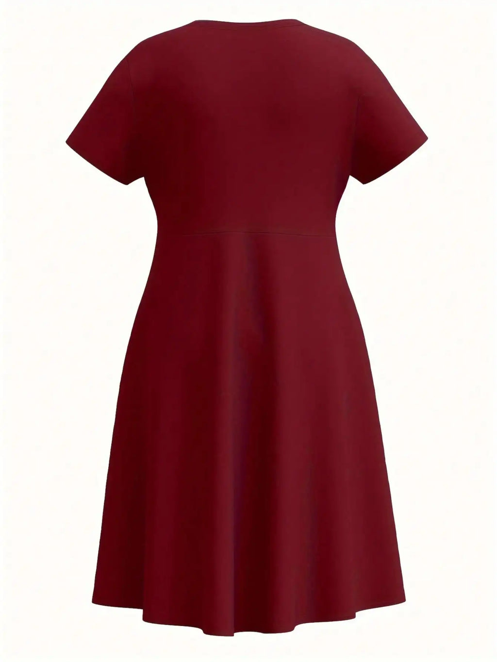 Robe Femme Grande Taille Imprimé Cœur Col Rond Manches Courtes Loose – CLEVI Paris