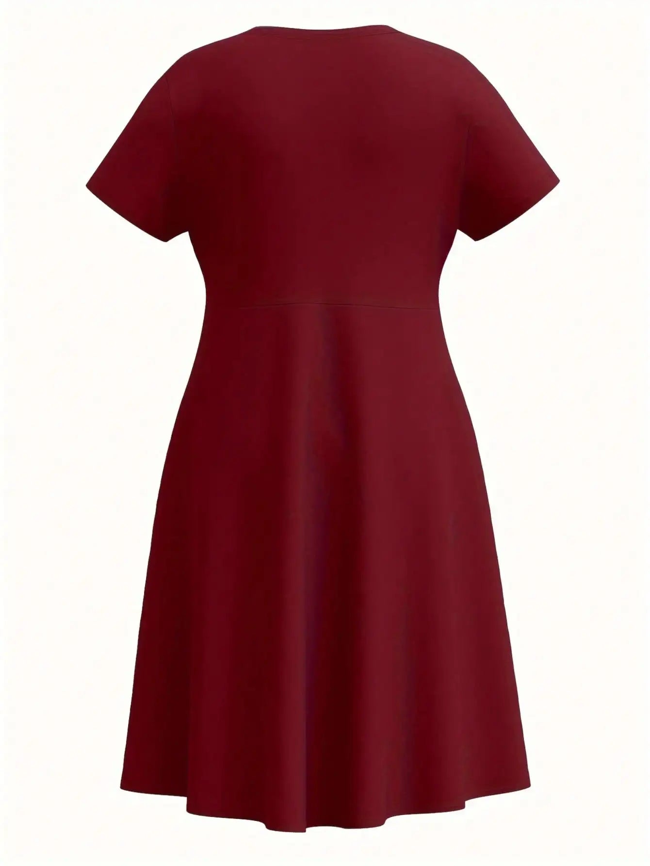 Robe Femme Grande Taille Imprimé Cœur Col Rond Manches Courtes Loose – CLEVI Paris