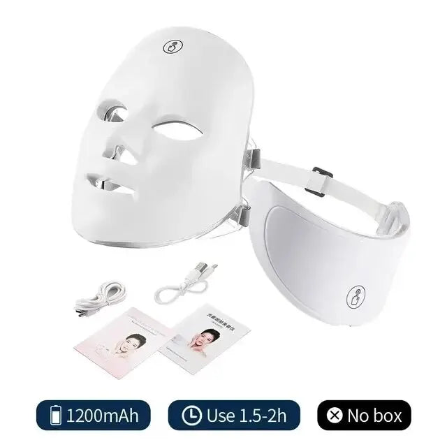 Masque LED visage et cou 7 couleurs – CLEVI Paris