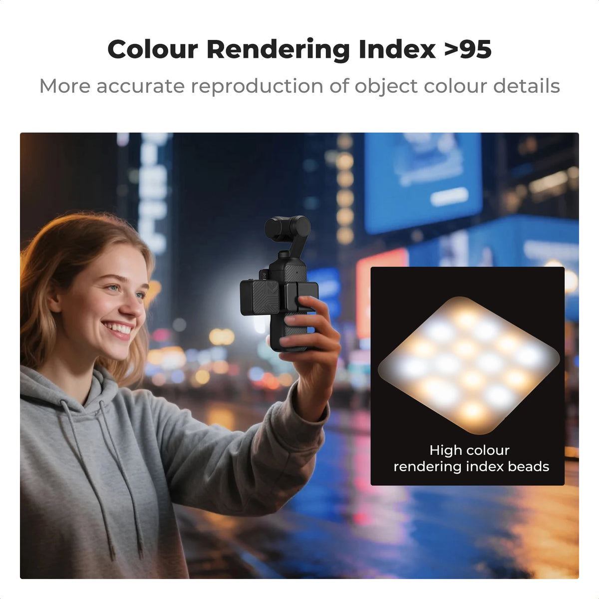 Lampe K&F Concept pour DJI Osmo Pocket 3 – CLEVI Paris