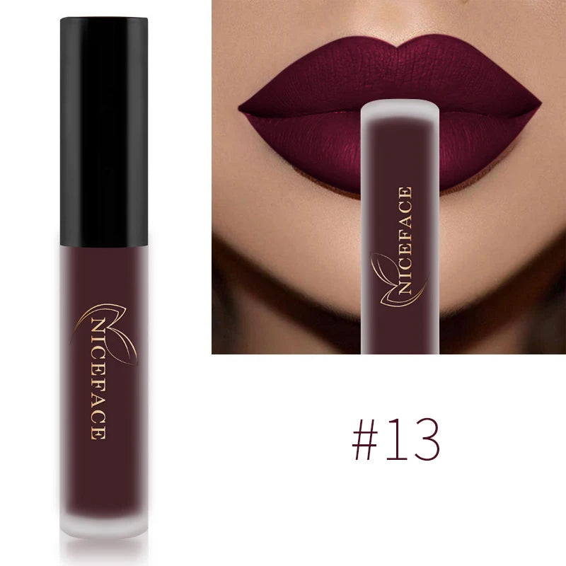 Rouge à Lèvres Liquide Mat Velours QiBest 21 Teintes – CLEVI Paris
