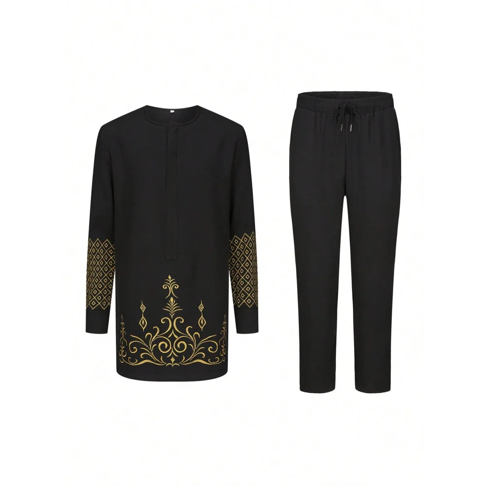 Costume Africain Homme 2 Pièces Kaftan – CLEVI Paris
