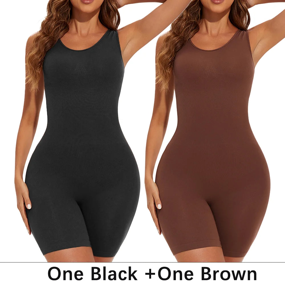 Gaine Gainante Femme Bodysuit Sculptant Sans Couture Contrôle Ferme Bretelles Larges Combinaison Minceur S-XXL – CLEVI Paris