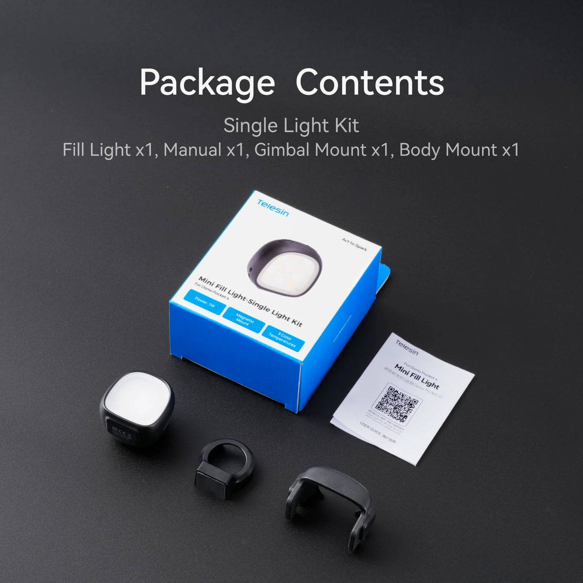 Lampe TELESIN pour Osmo Pocket 4/4P – CLEVI Paris