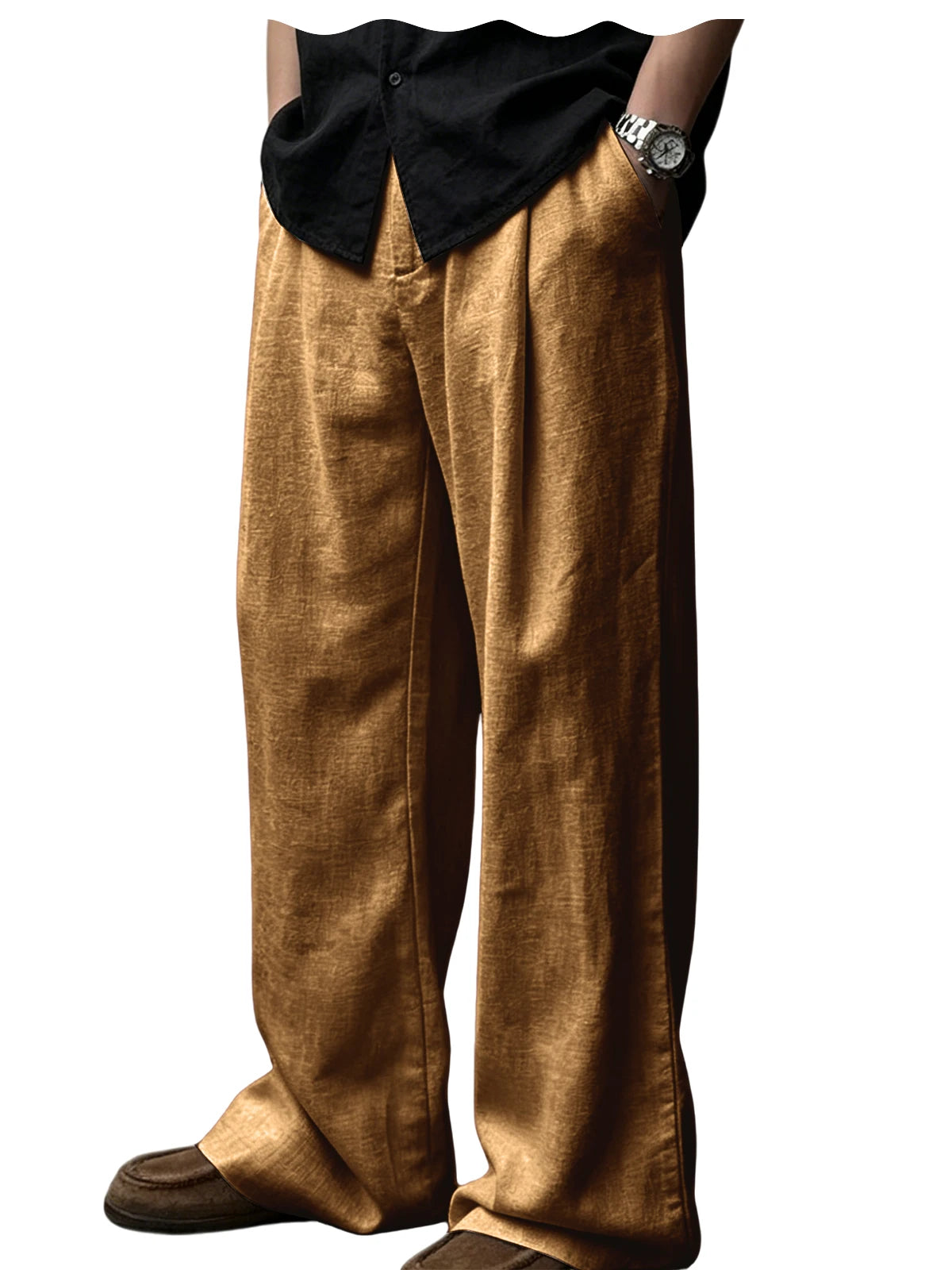 Pantalon en lin coupe ample – CLEVI Paris