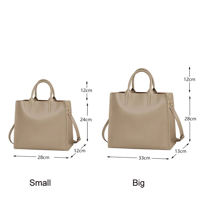 Sac à Main Femme Cuir Véritable Fourre-Tout Luxe 2 Tailles – CLEVI Paris