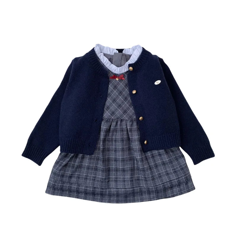 Ensemble fille à carreaux pour l’automne – CLEVI Paris
