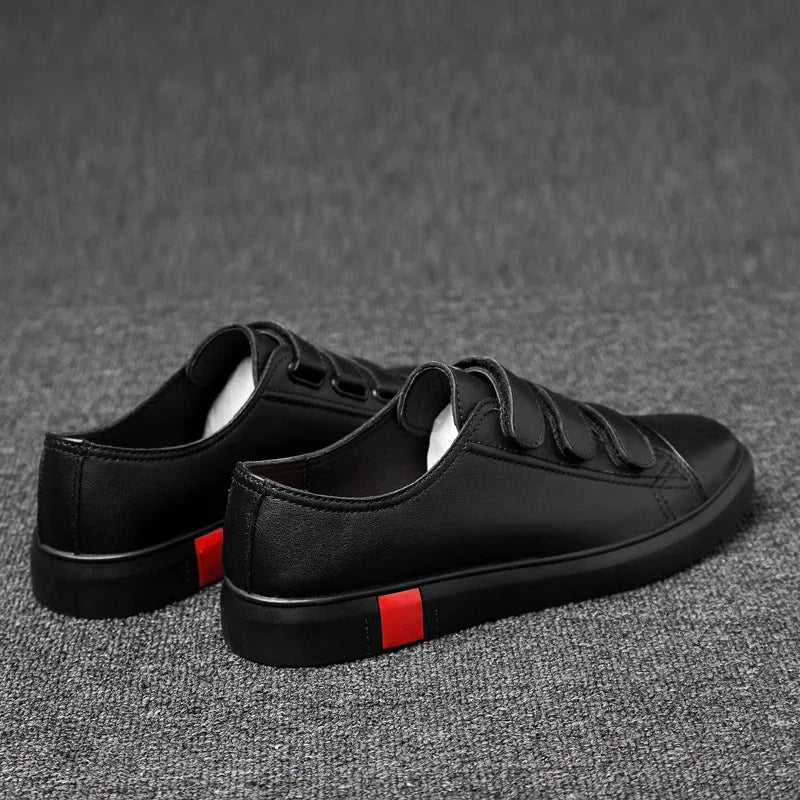 Sneakers Cuir Véritable Homme Style Coréen – CLEVI Paris