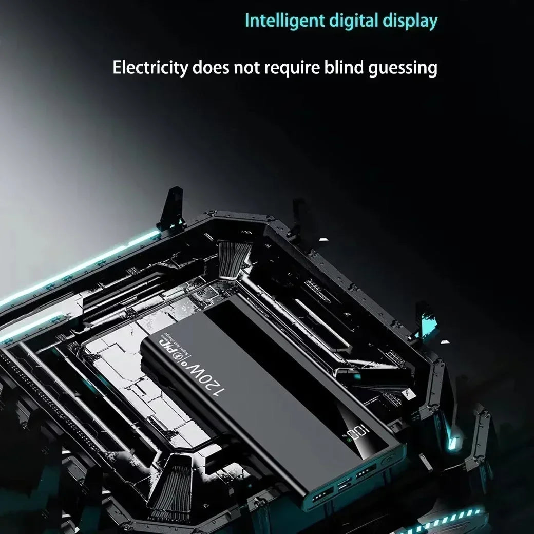 Batterie Externe Lenovo 120W Charge Rapide Bidirectionnelle Certifiée 3C Affichage LED USB-C 245g – CLEVI Paris
