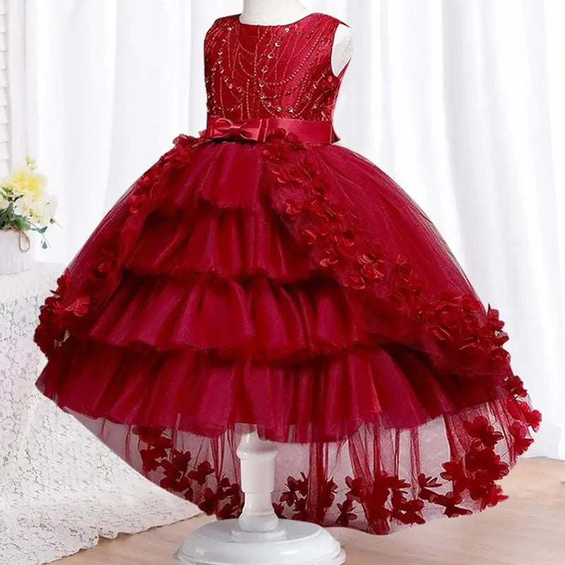 Robe cérémonie fille perlée – CLEVI Paris
