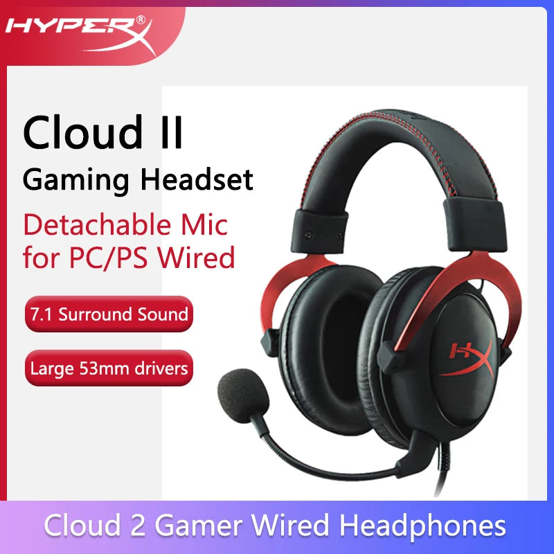 Casque Gaming HyperX Cloud II 7.1 Surround Micro USB – CLEVI Paris