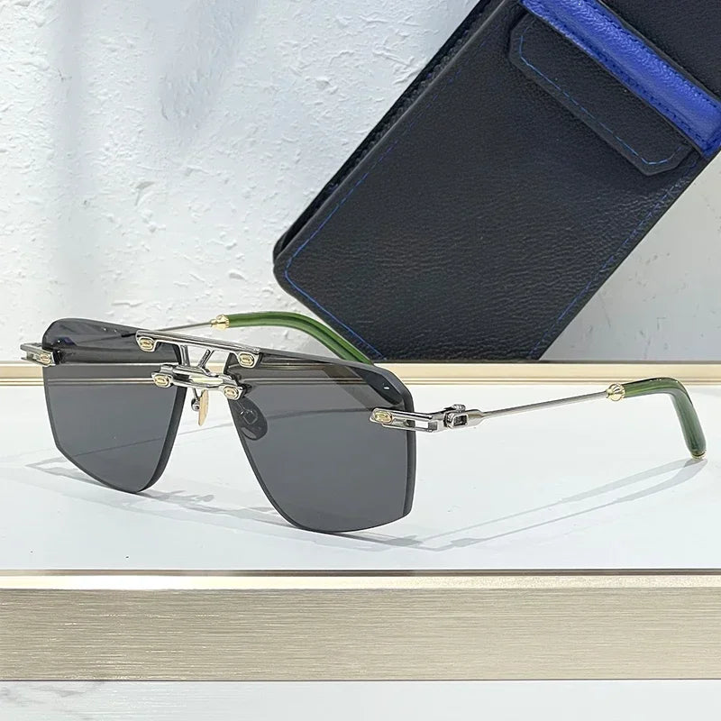 Lunettes de Soleil Sans Monture Alliage UV400 Unisexe – CLEVI Paris
