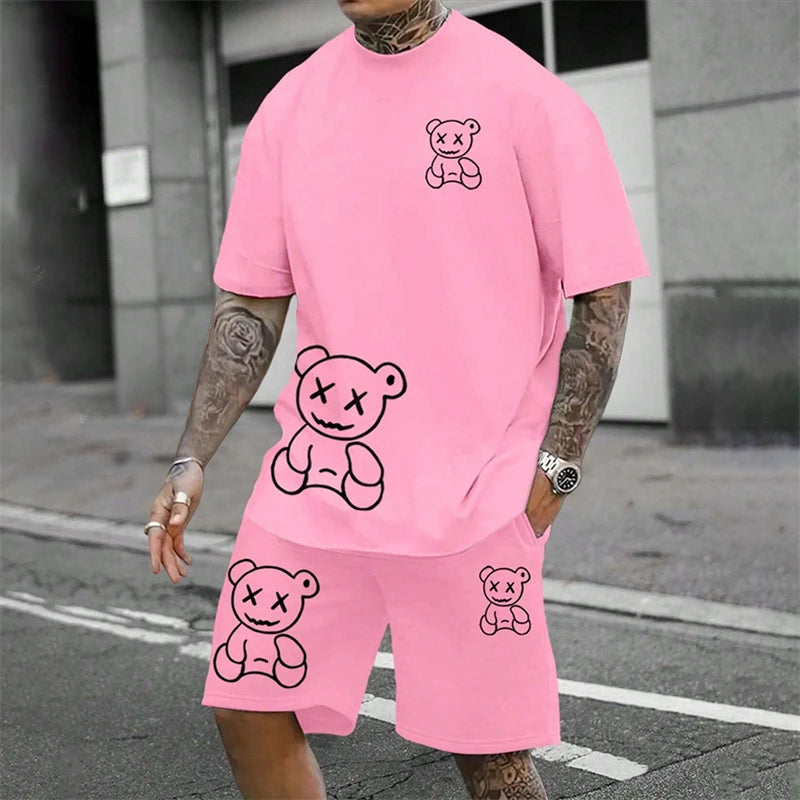 Ensemble homme t-shirt imprimé et short ample – CLEVI Paris