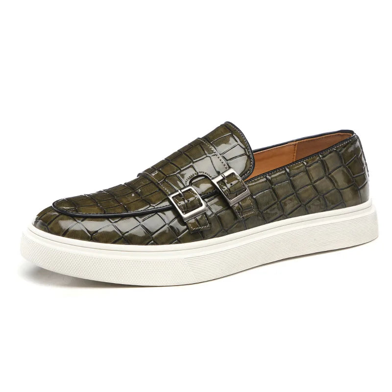 Loafers Homme Cuir Embossé Tassel Slip-On – CLEVI Paris