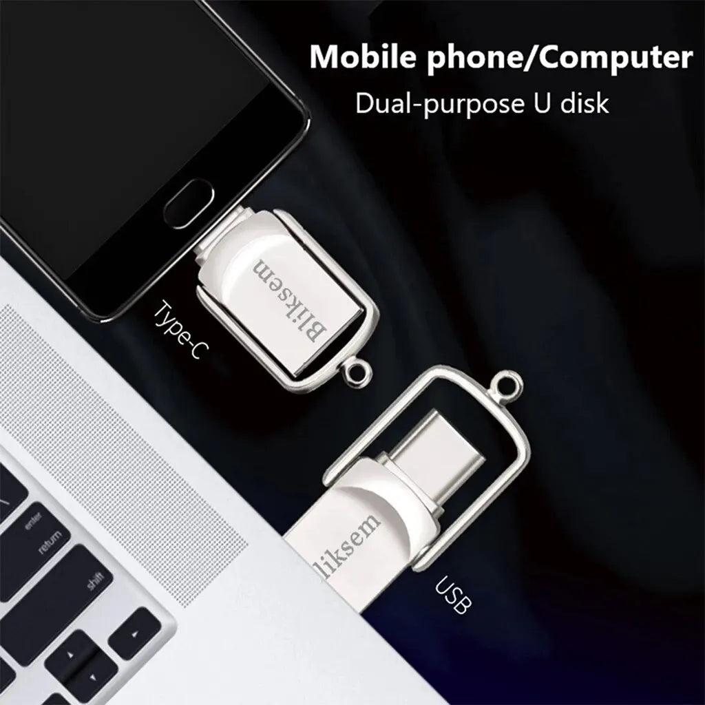 Clé USB-C 2-en-1 Métal Bliksem jusqu'à 128 Go – CLEVI Paris