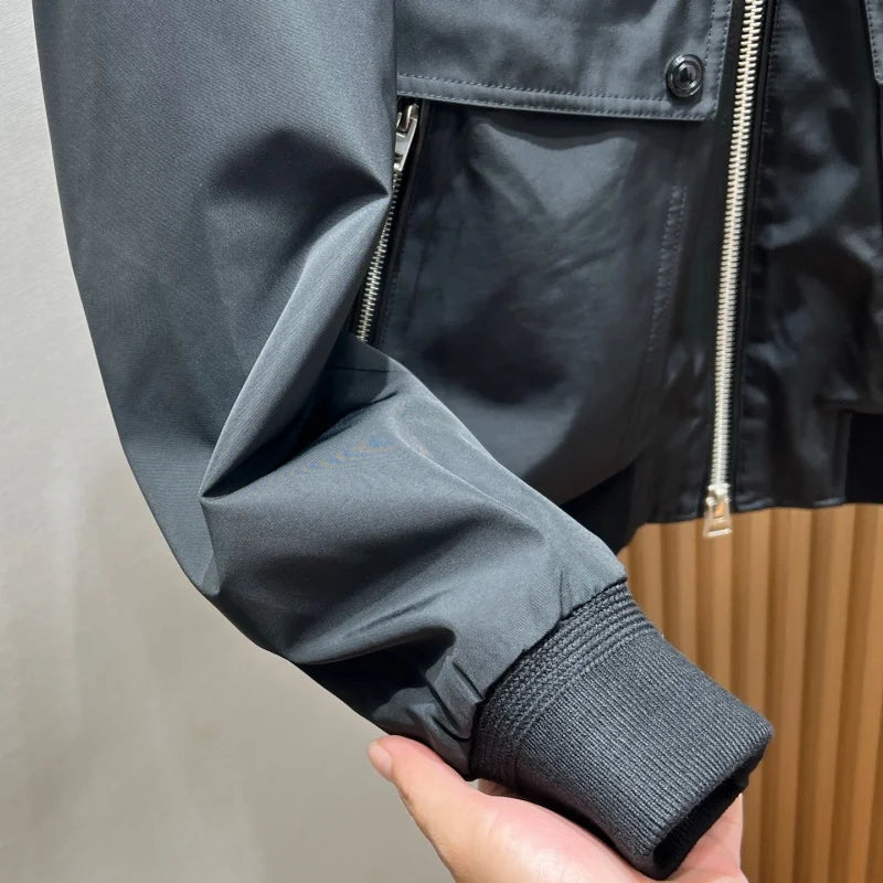 Blouson homme noir à intérieur matelassé – CLEVI Paris