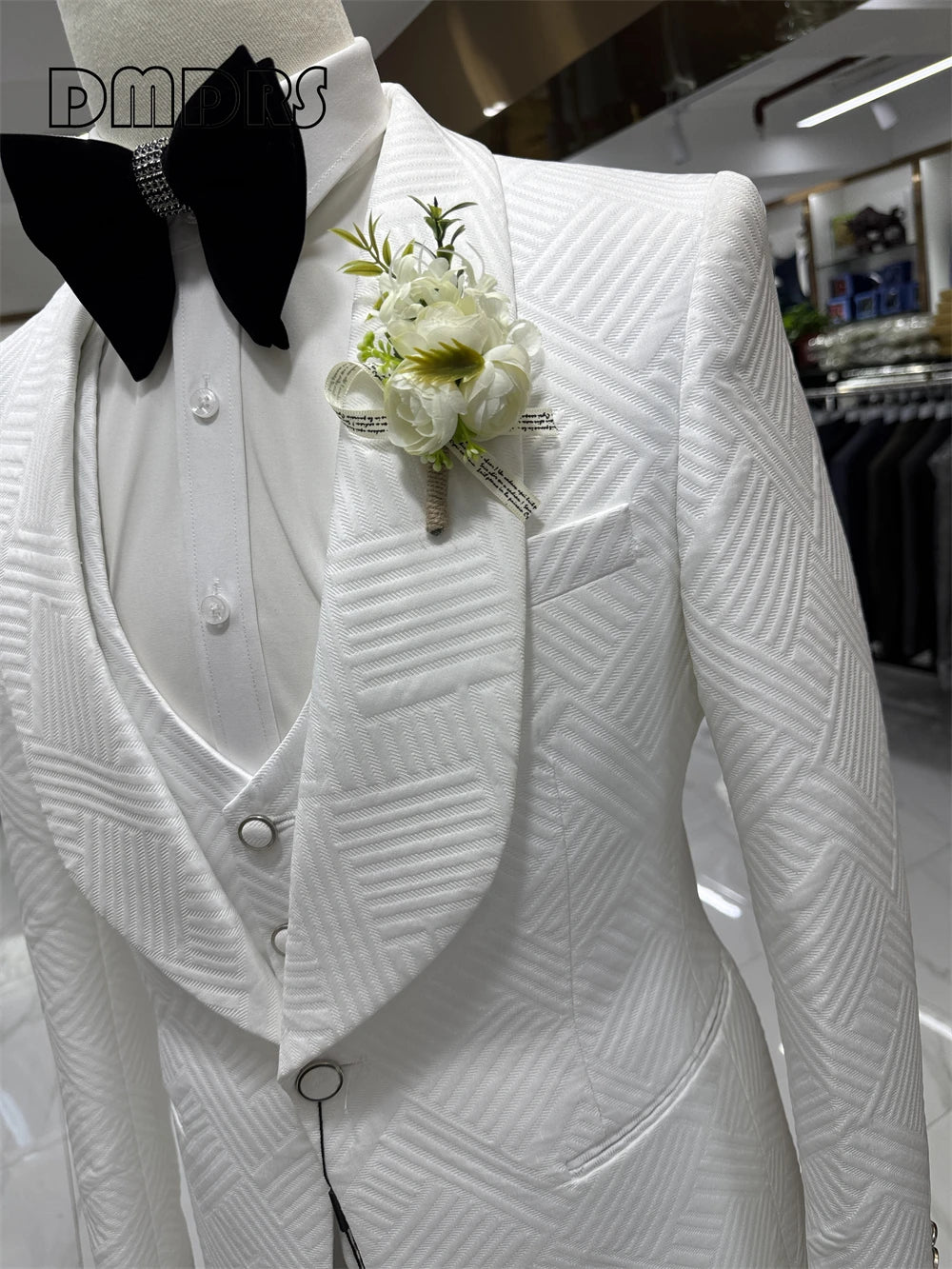 Costume de Mariage Homme 3 Pièces Col Châle – CLEVI Paris
