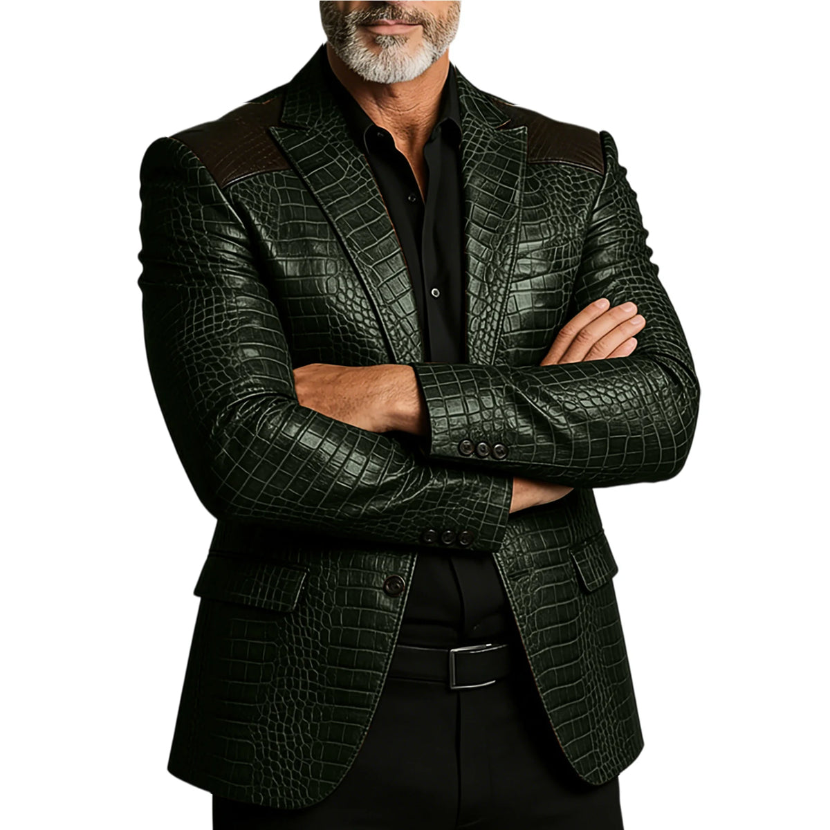 Blazer effet crocodile homme – CLEVI Paris