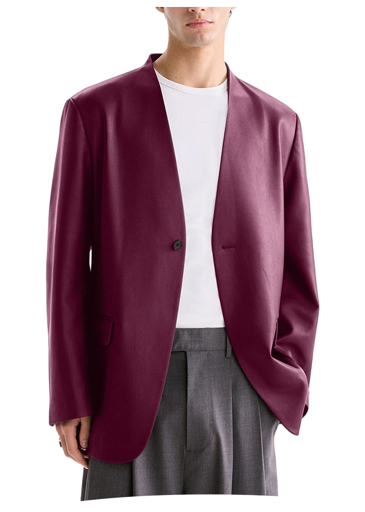Blazer homme en tweed à chevrons, coupe droite – CLEVI Paris