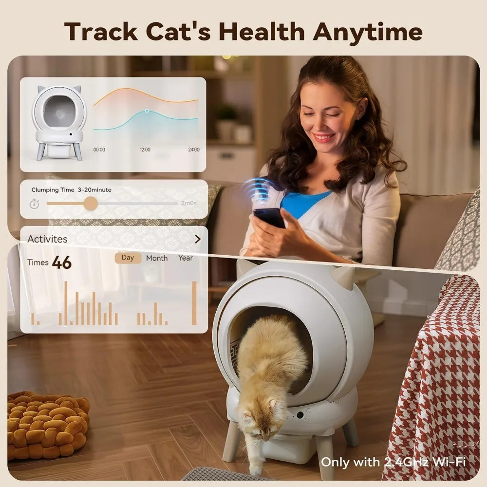 Bac à litière autonettoyant pour chat – CLEVI Paris