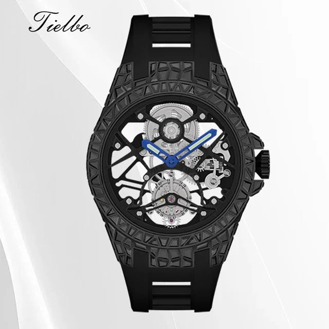 Montre Tourbillon Volant Cristaux Squelette Unisexe – CLEVI Paris