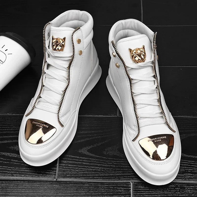 Sneakers Montantes Homme Style Skate Plateforme – CLEVI Paris