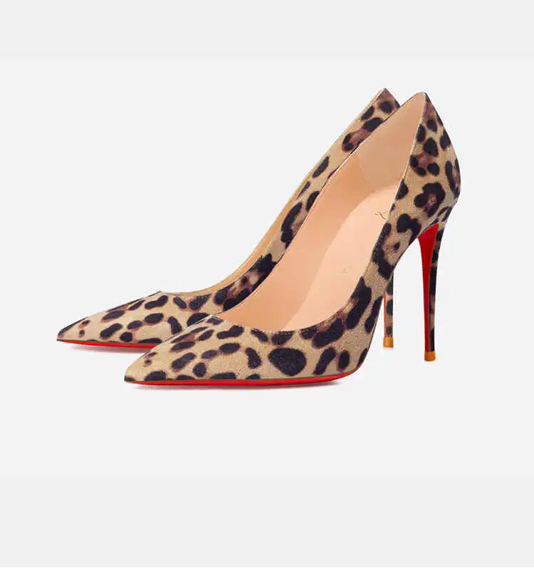 Escarpins léopard à talons fins – CLEVI Paris