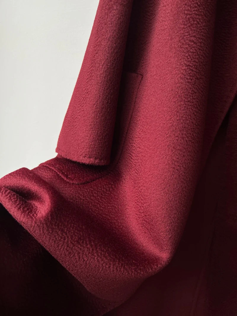 Manteau femme ceinturé laine et cachemire – CLEVI Paris
