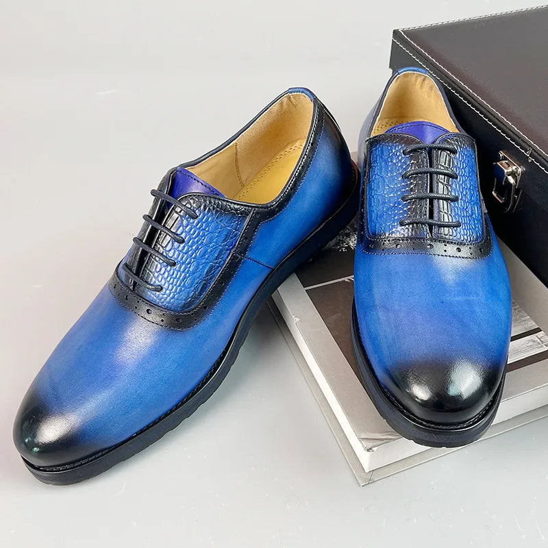 Chaussures Cuir Suède Homme Oxford Fait Main – CLEVI Paris