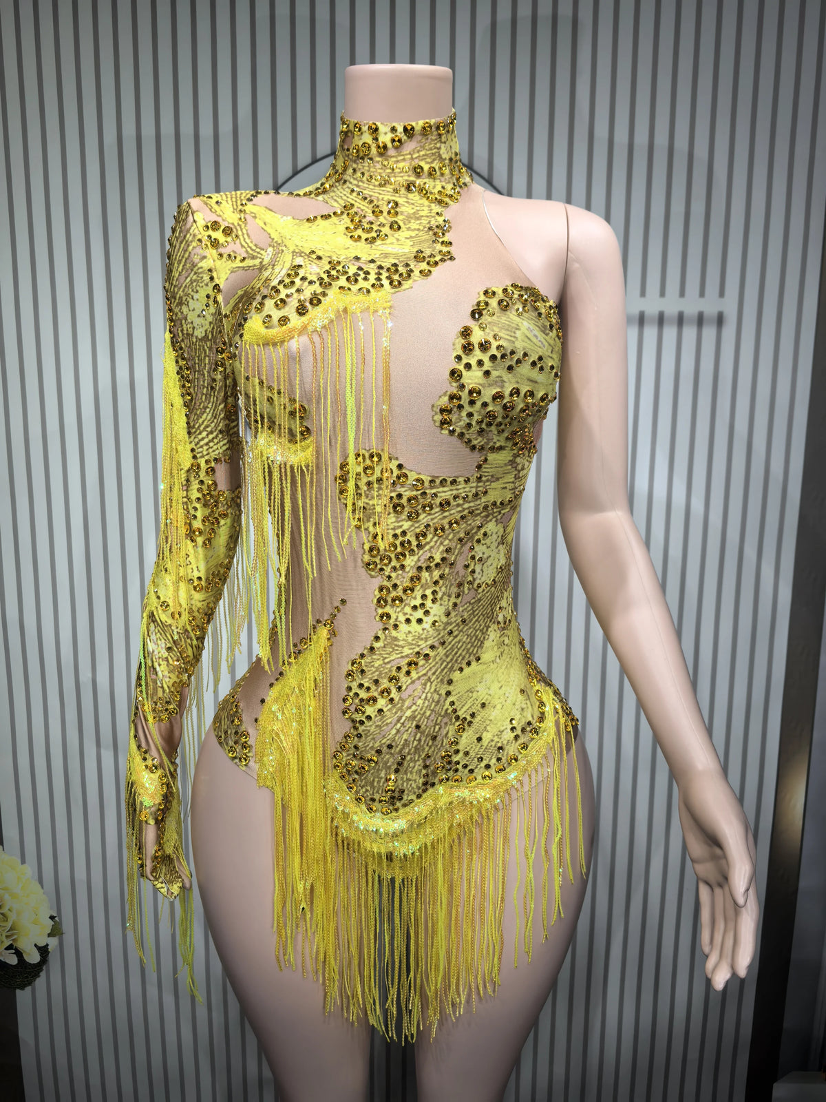 Body Sequins Franges Élastique Danse Scène Nightclub – CLEVI Paris