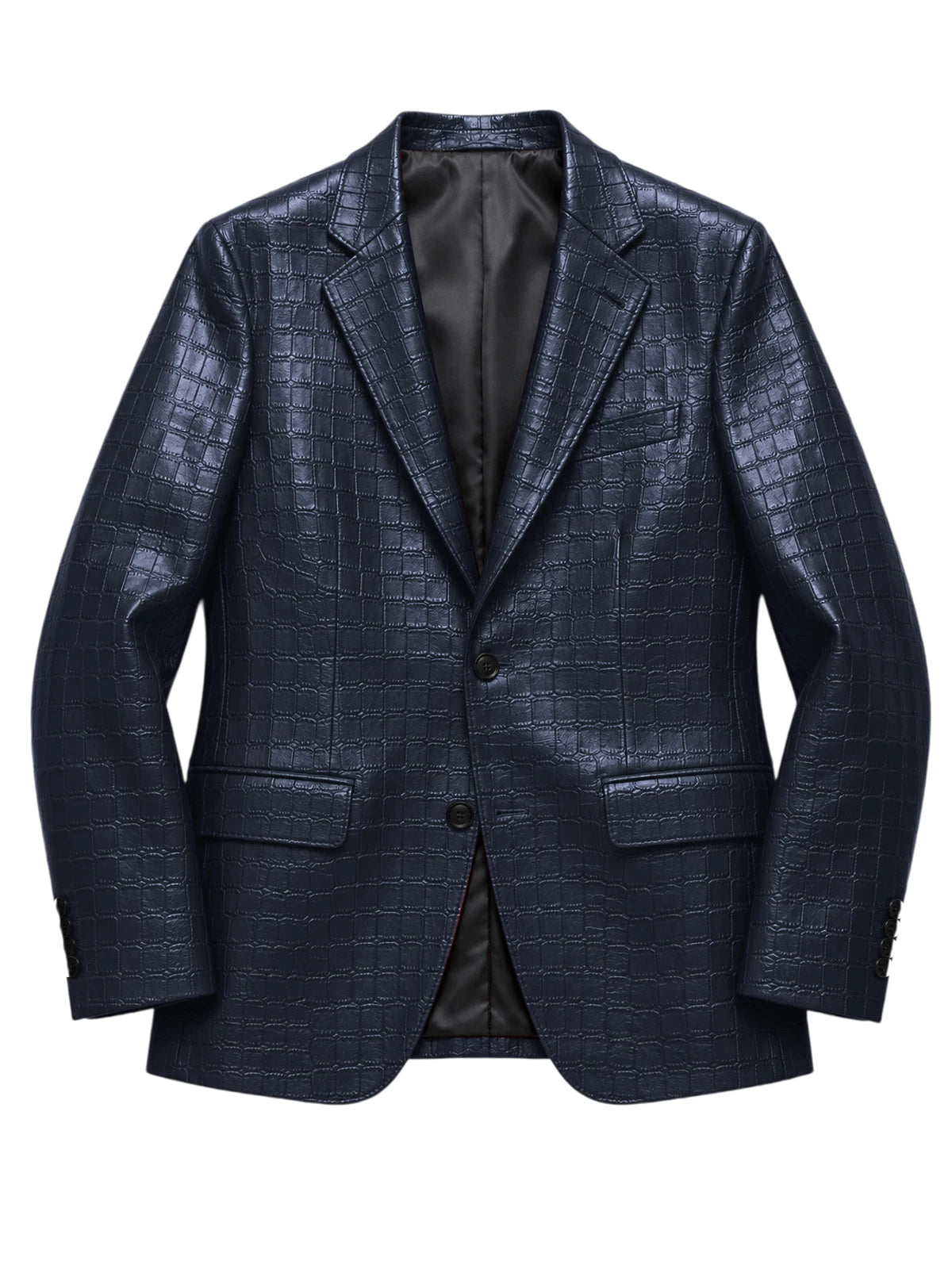 Blazer homme simili cuir crocodile à 2 boutons – CLEVI Paris