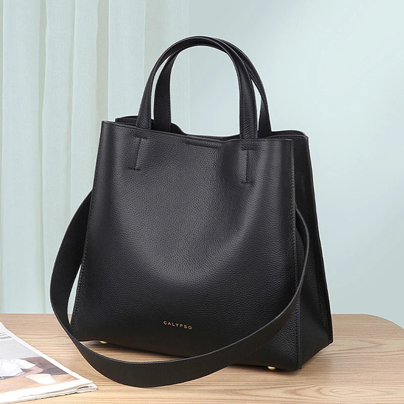 Sac à Main Cuir Vachette Femme Tote Zip – CLEVI Paris