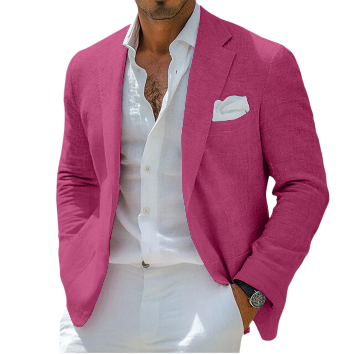 Blazer homme en lin coupe slim – CLEVI Paris