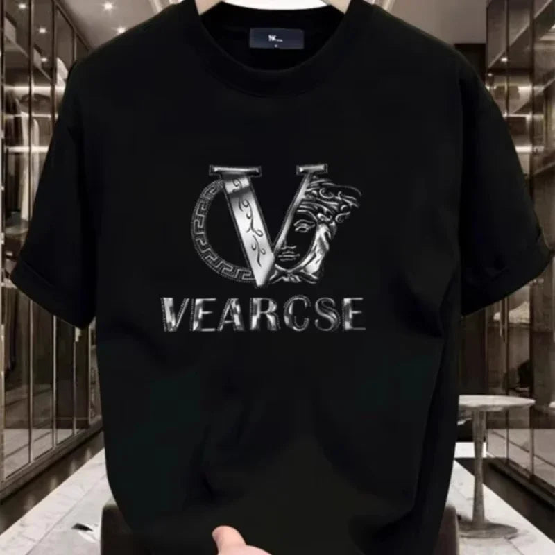 T-Shirt Homme 100% Coton Col Rond Motif Imprimé Casual Été – CLEVI Paris