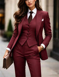 Tailleur 3 pièces femme blazer gilet pantalon – CLEVI Paris