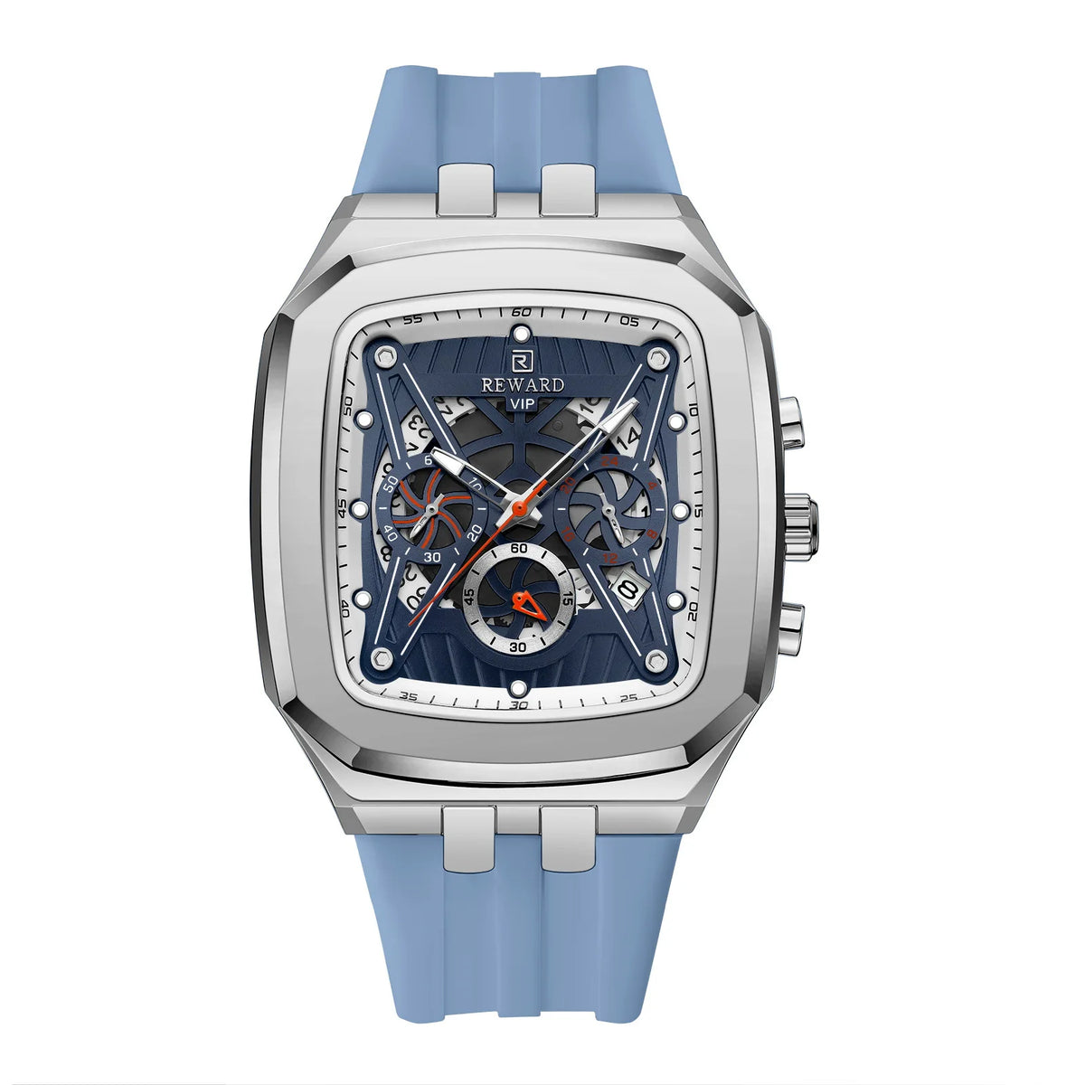 Montre Quartz Tonneau Homme Silicone Lumineuse Casual – CLEVI Paris