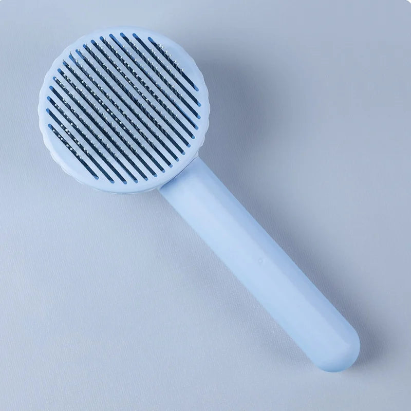 Brosse Auto-Nettoyante Chien & Chat Massage & Démêlage — CLEVI Paris